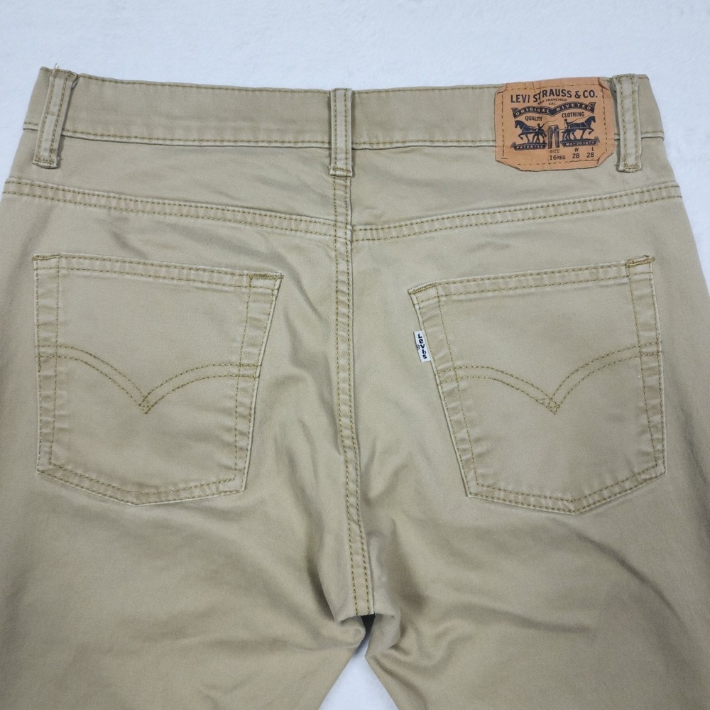 Levis 511 Slim Fit Jeans Womens Size 16 28x28 Khaki Stretch Denim Pants - Picture 3 of 16